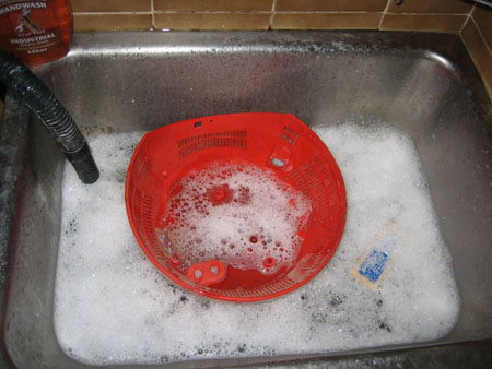 Videophere being soaked