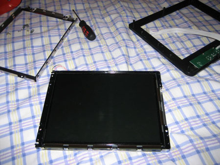 Removing the metal housing from the LCD