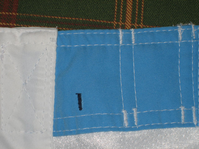 Genuine stitching: note how nicer looking.