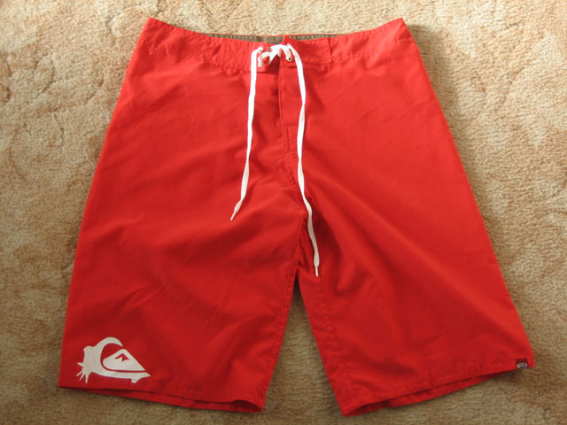 Actual photo of fake shorts once received.