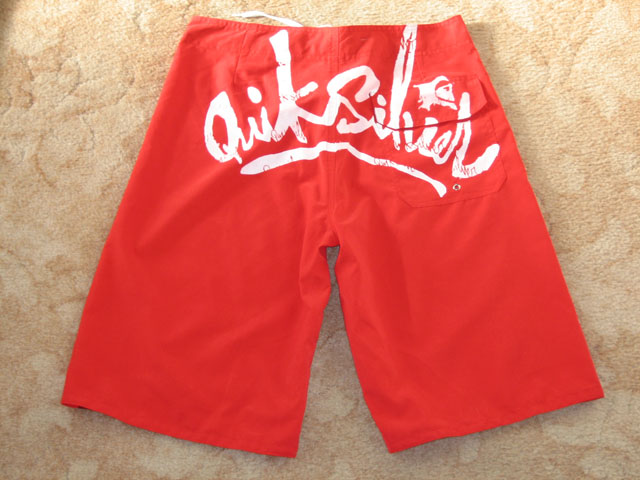Actual photo of back of fake shorts once received.