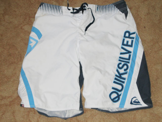 genuine Quicksilver shorts. used to compare with fake shorts.