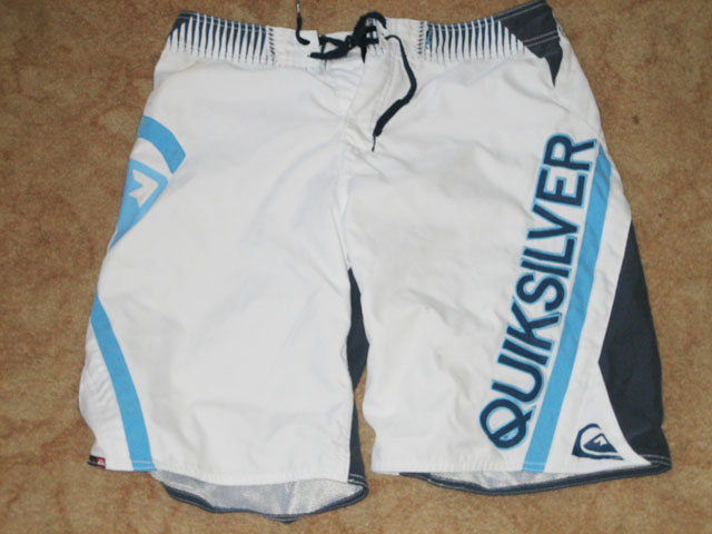 genuine Quicksilver shorts used to compare with fake shorts