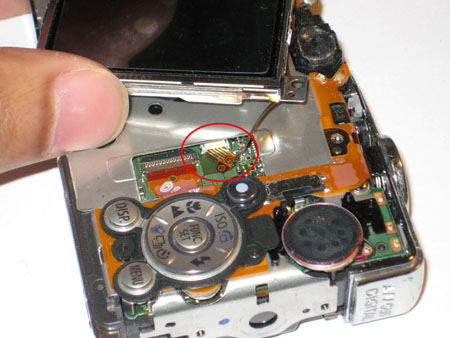 Remove the backlight's ribbon cable