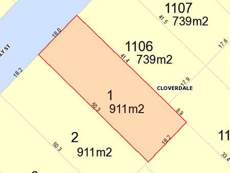 Cloverdale lot diagram and zoning