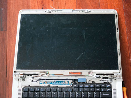 Once the LCD monitor bezel is removed