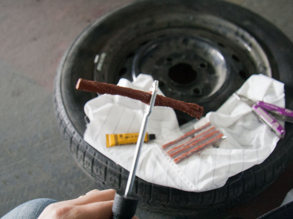 Repair a punctured tyre with tire repair strips Travis' Blog